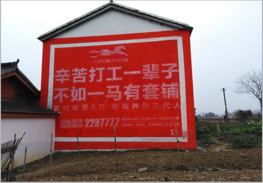 隆林一马光彩墙体广告