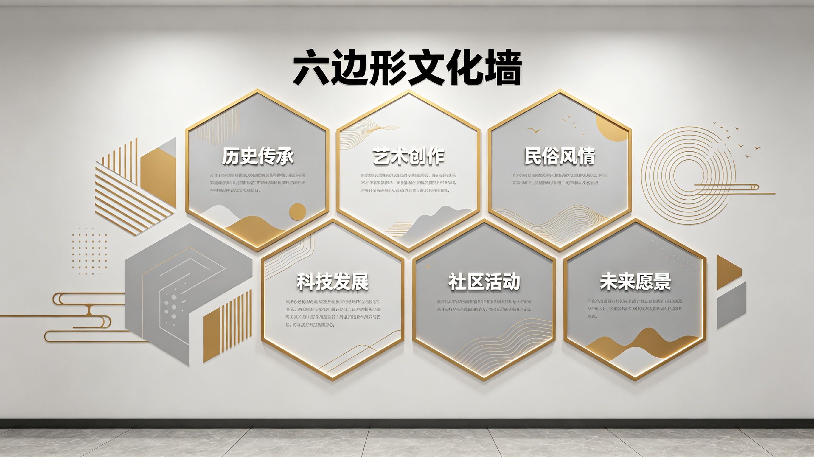 隆林企业文化墙 | 六边形信息美学